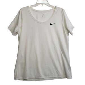 Nike Women's White XL Dri Fit Athletic Top